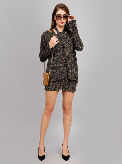 Stylish Knitted Three-Piece Set