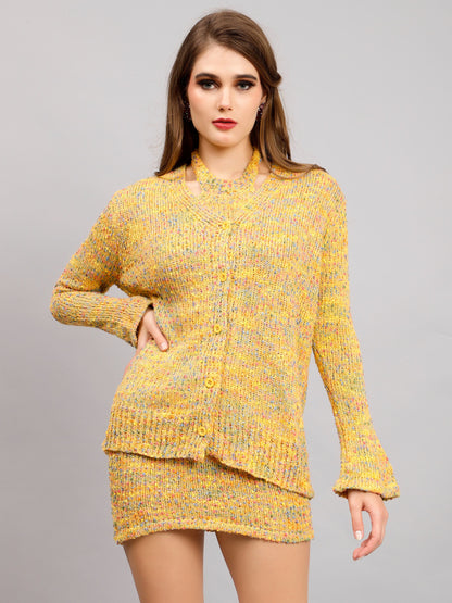 Stylish Knitted Three-Piece Set