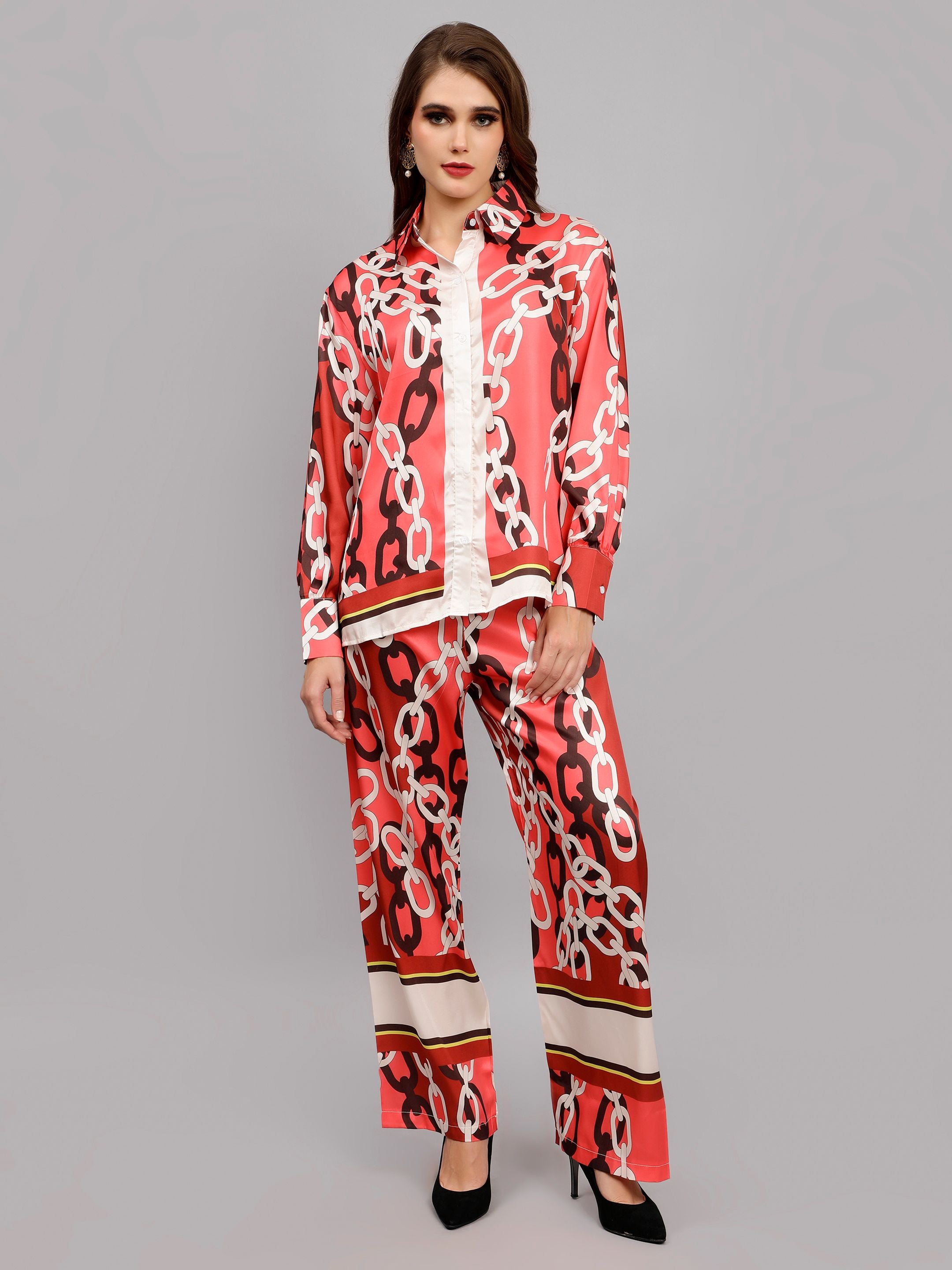 Chain Print Two-Piece Set