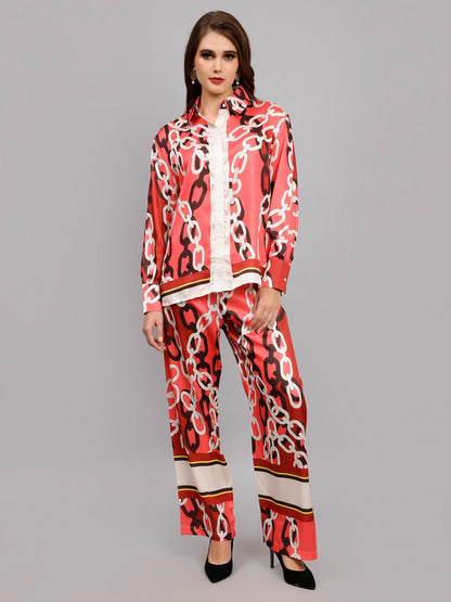 Chain Print Two-Piece Set