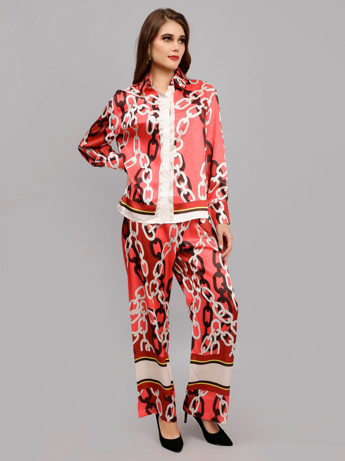 Chain Print Two-Piece Set