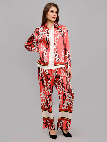 Chain Print Two-Piece Set