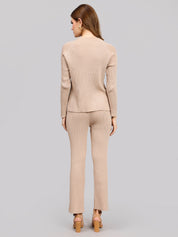 Casual Knitted Two Piece Set