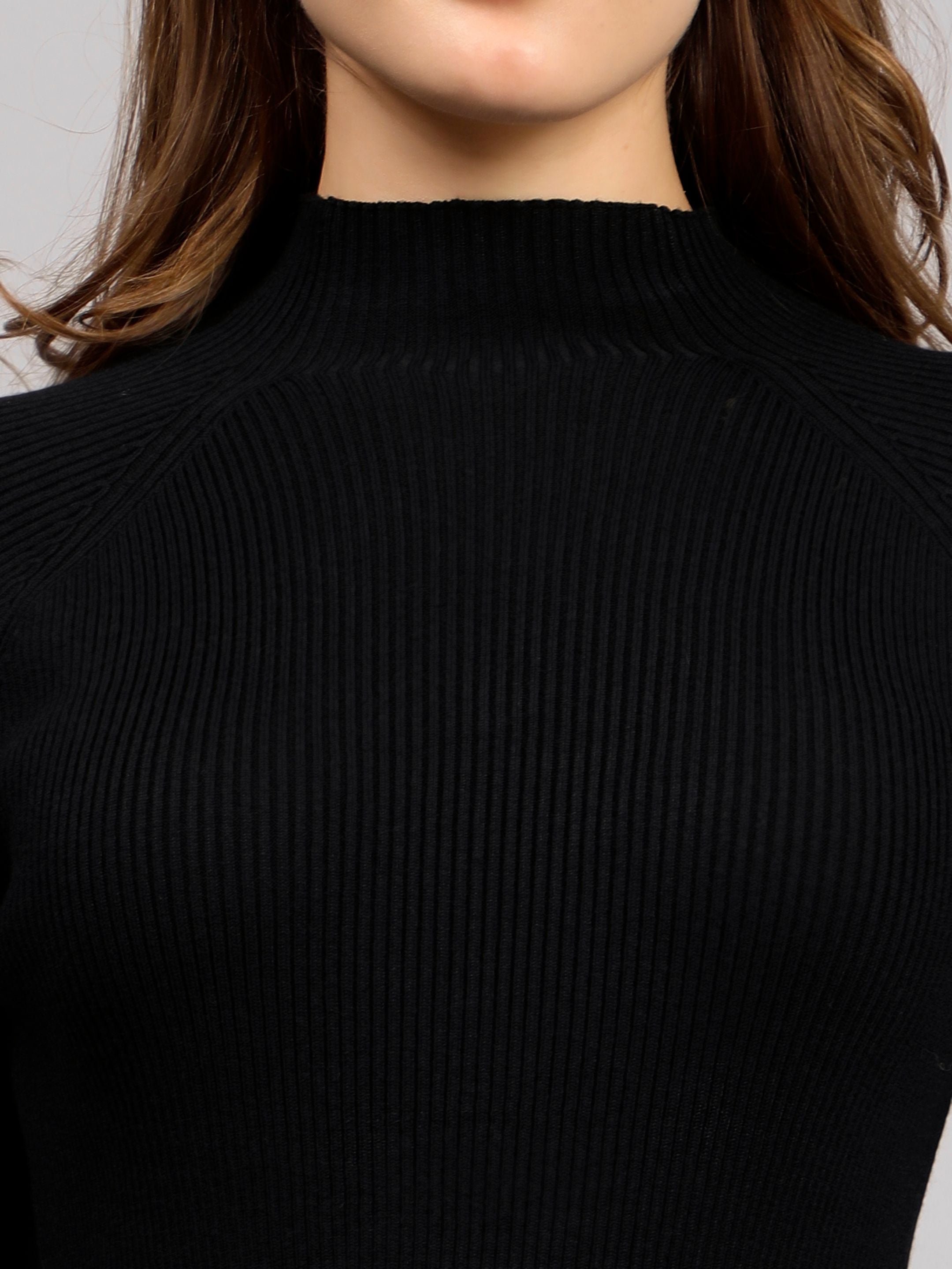 Winter Ribbed Pleated Dress