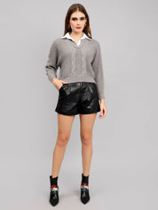 Cable Knit Woolen Cardigan