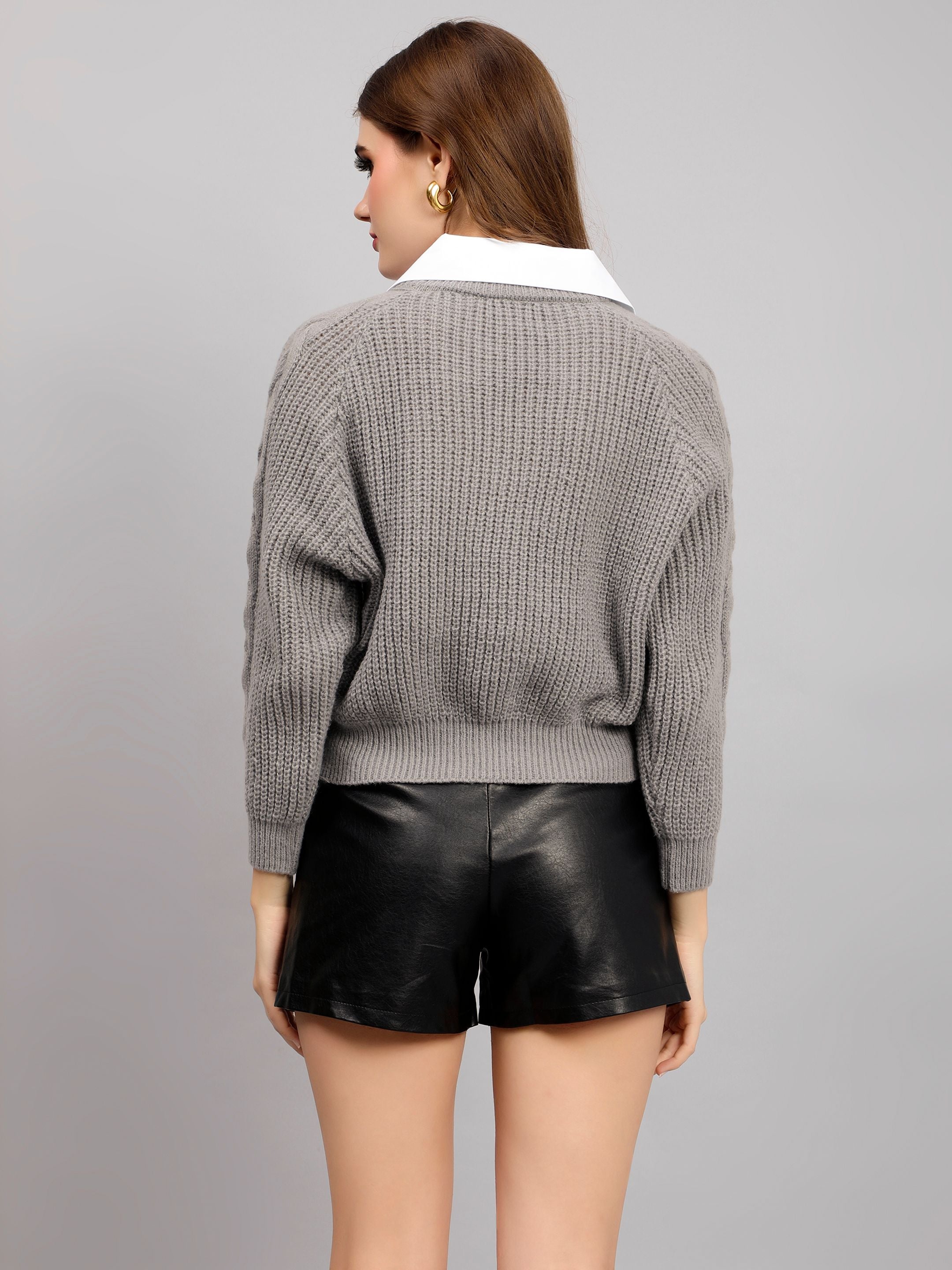 Cable Knit Woolen Cardigan