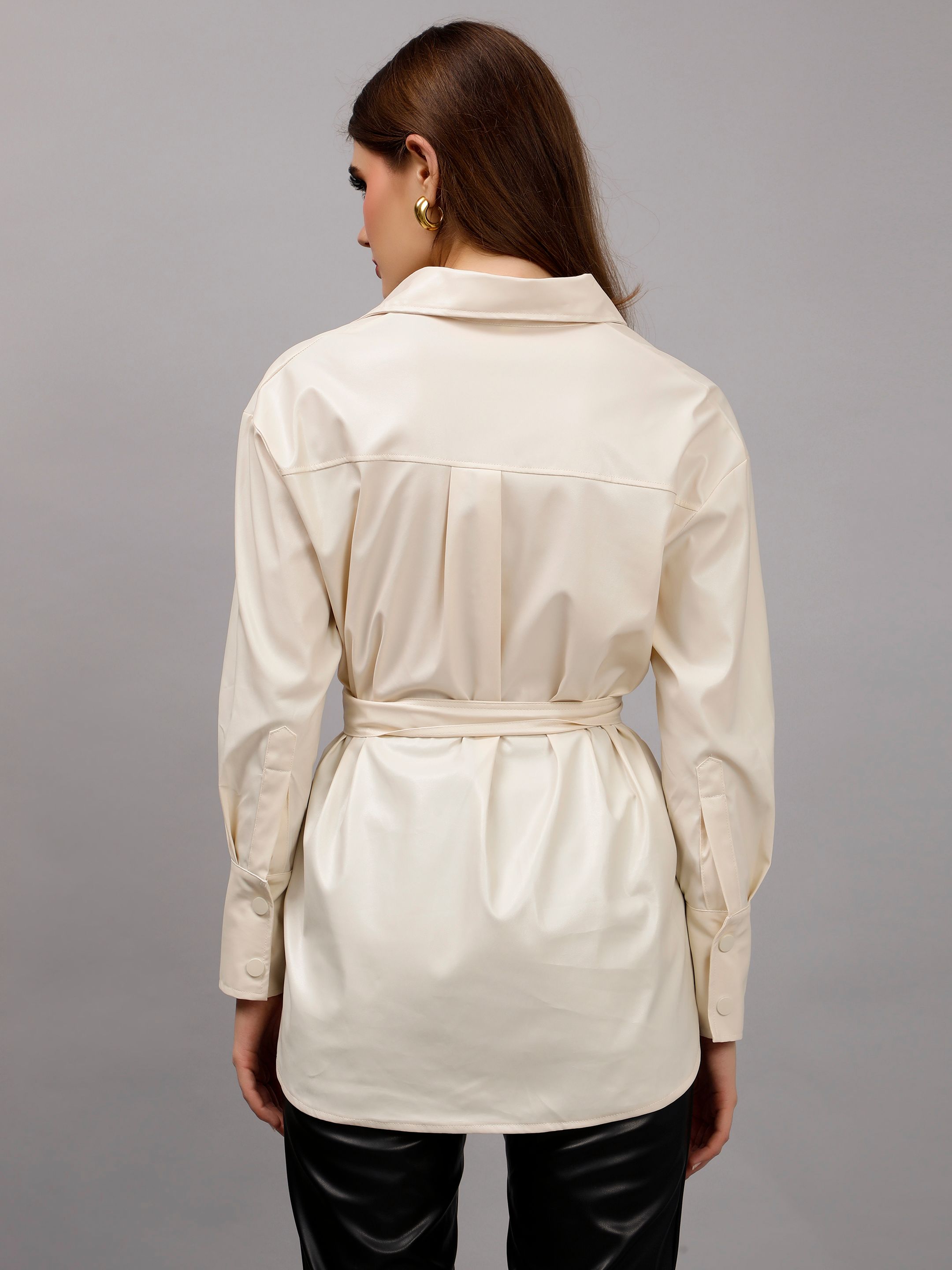 Faux Leather Winter Shirt/Dress