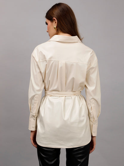 Faux Leather Winter Shirt/Dress