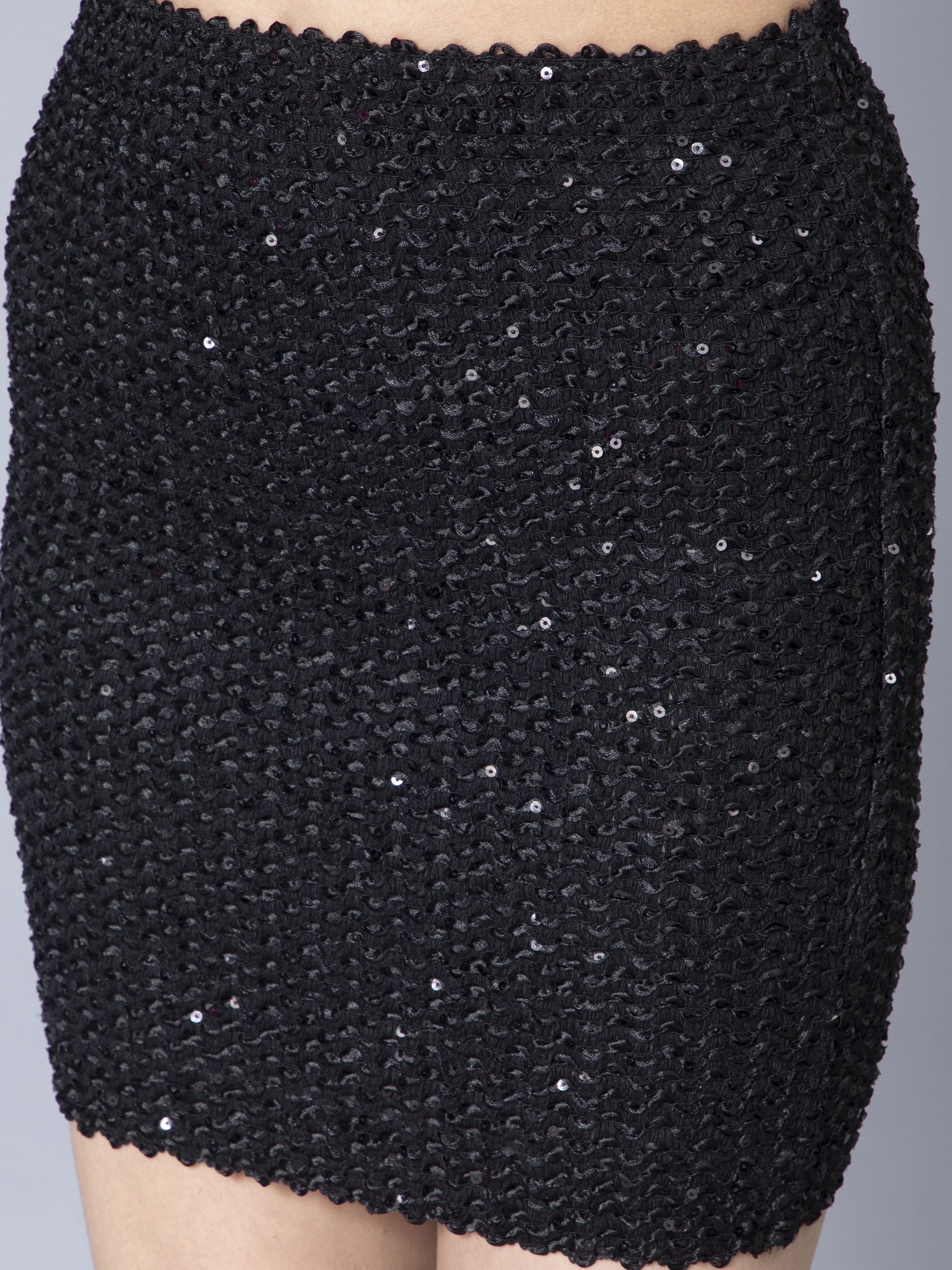Sequined Knitted Skirt