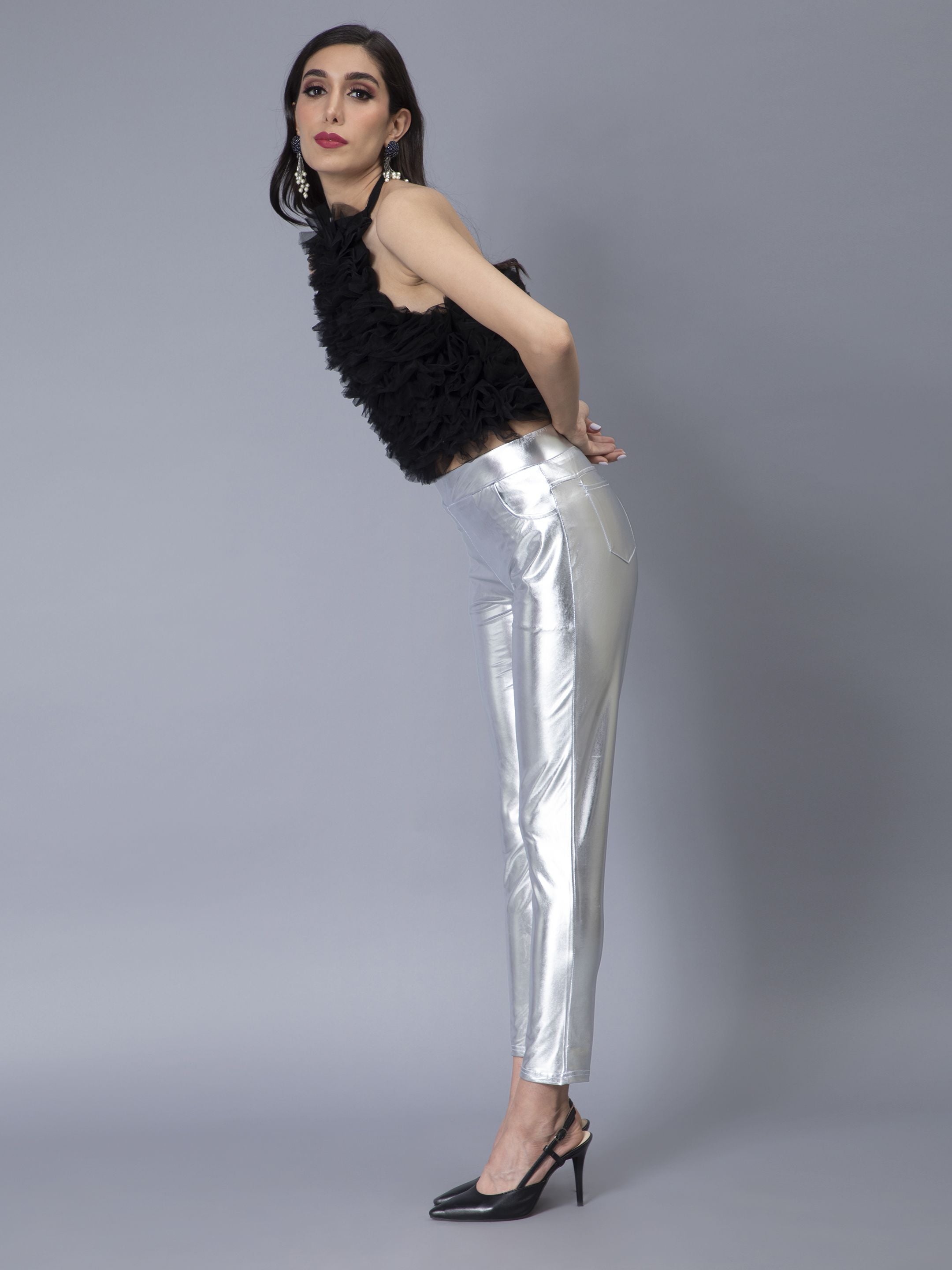 Metallic Slim Fit Pant