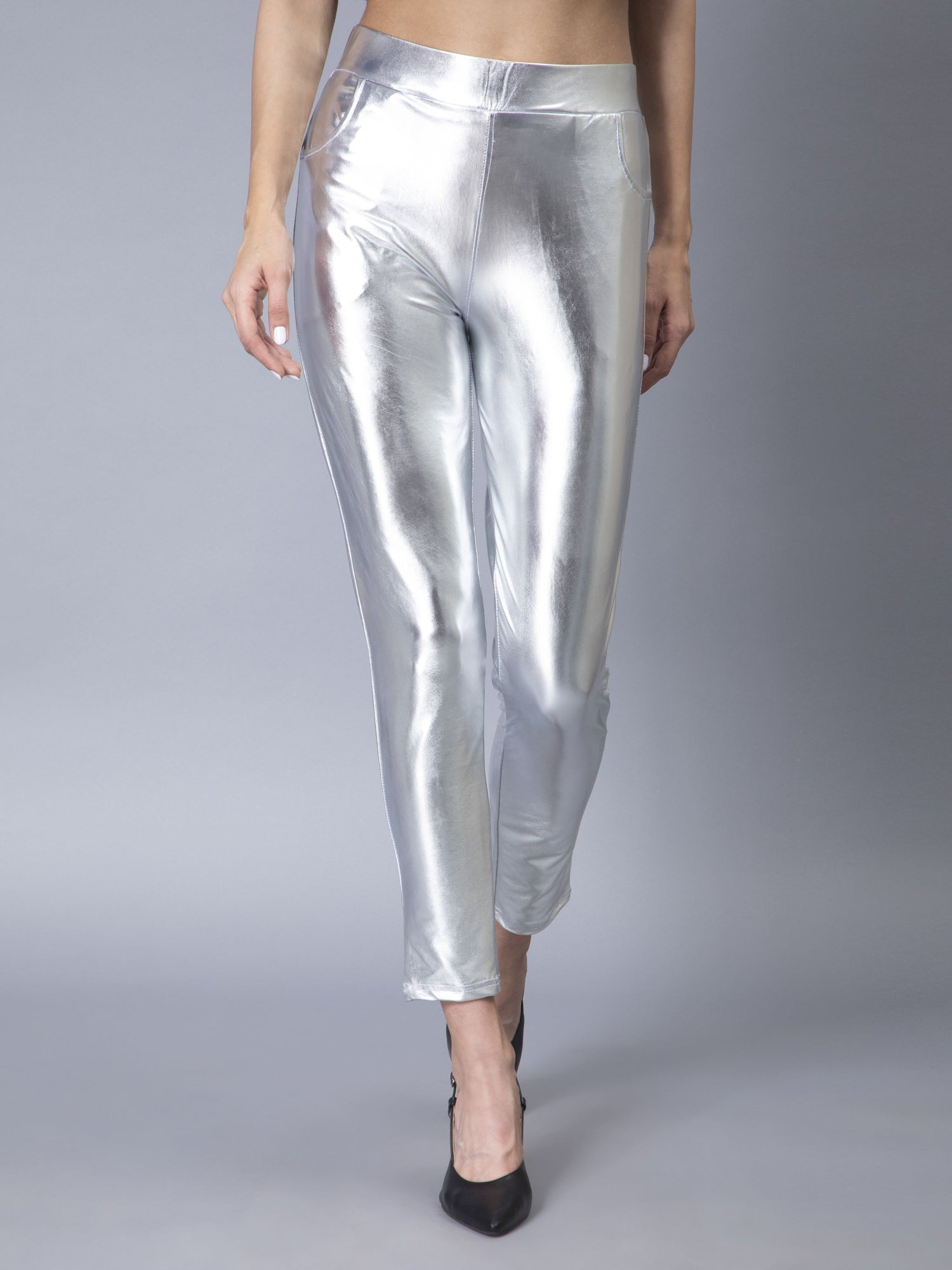 Metallic Slim Fit Pant