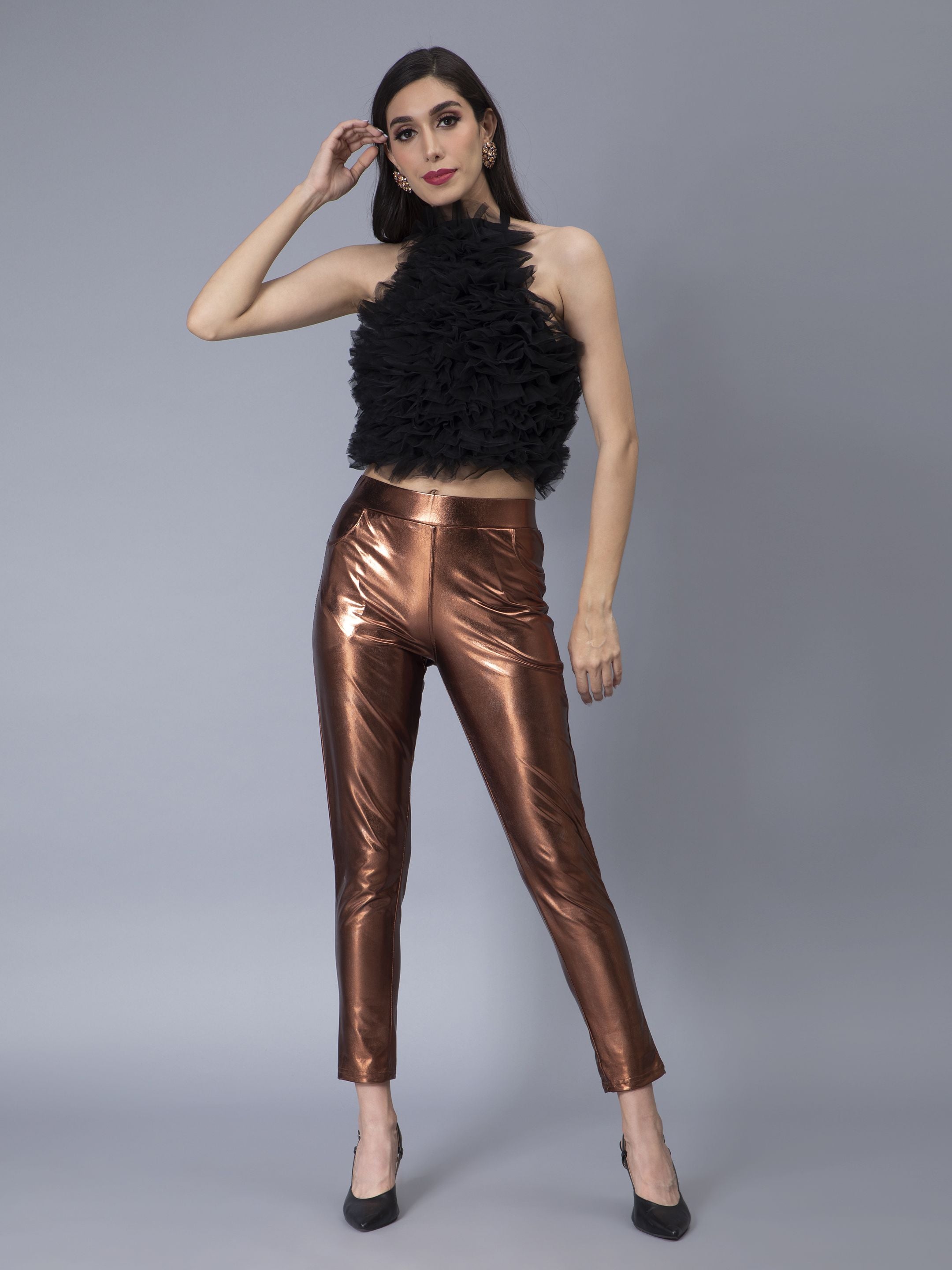 Metallic Slim Fit Pant