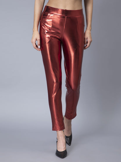 Metallic Slim Fit Pant