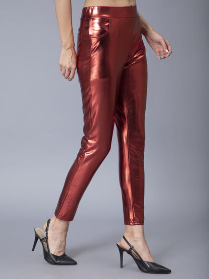 Metallic Slim Fit Pant