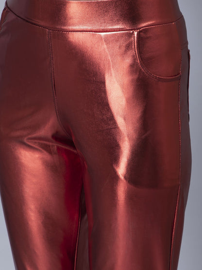 Metallic Slim Fit Pant