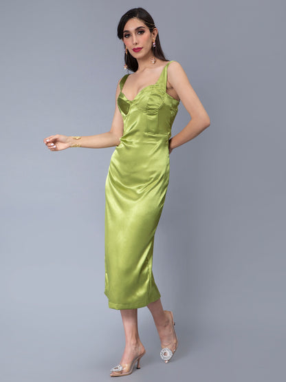 Bra Cups Satin Dress