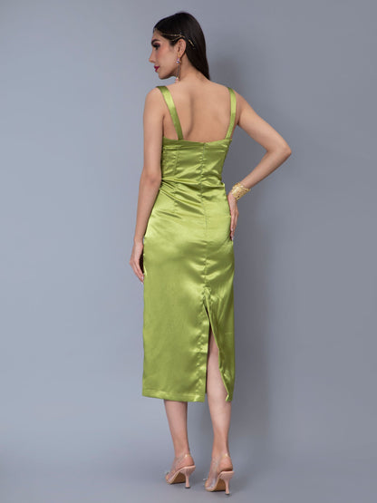 Bra Cups Satin Dress