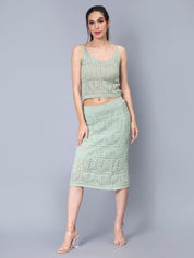 Crochet Cami and Skirt Two Piece set