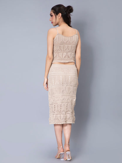 Crochet Cami and Skirt Two Piece set