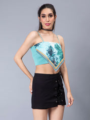 Print Handkerchief Flap Cami Top