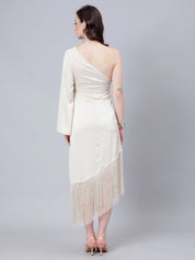 Fringe-Trimmed Party Dress