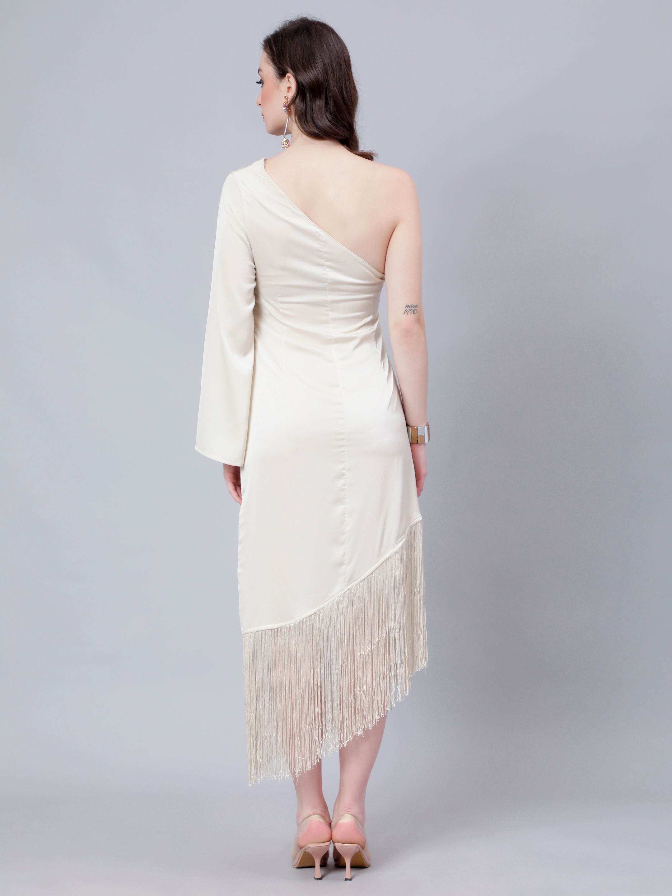 Fringe-Trimmed Party Dress