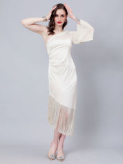Fringe-Trimmed Party Dress