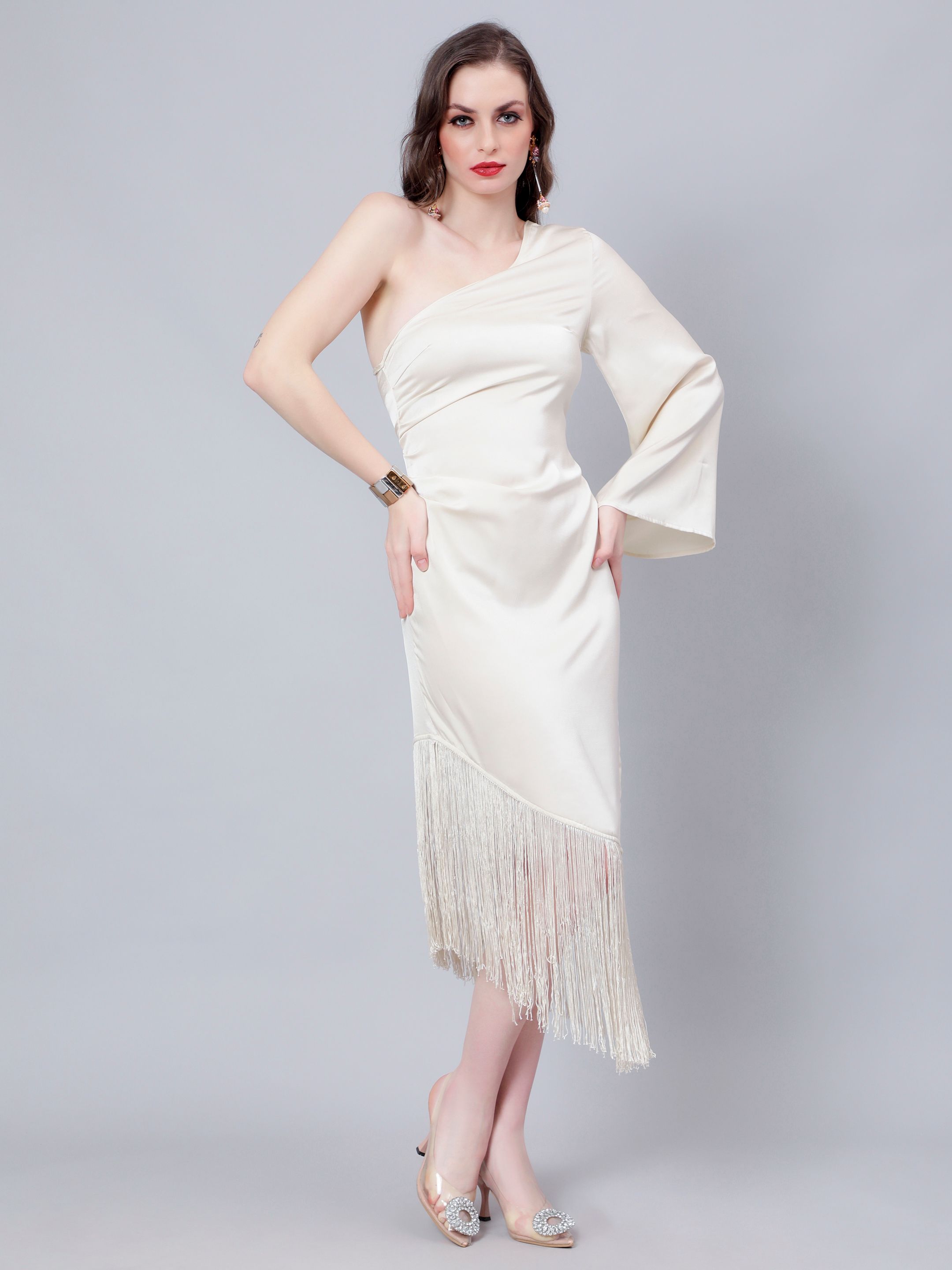 Fringe-Trimmed Party Dress