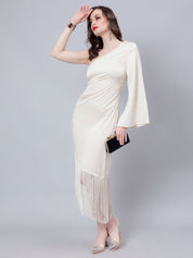 Fringe-Trimmed Party Dress