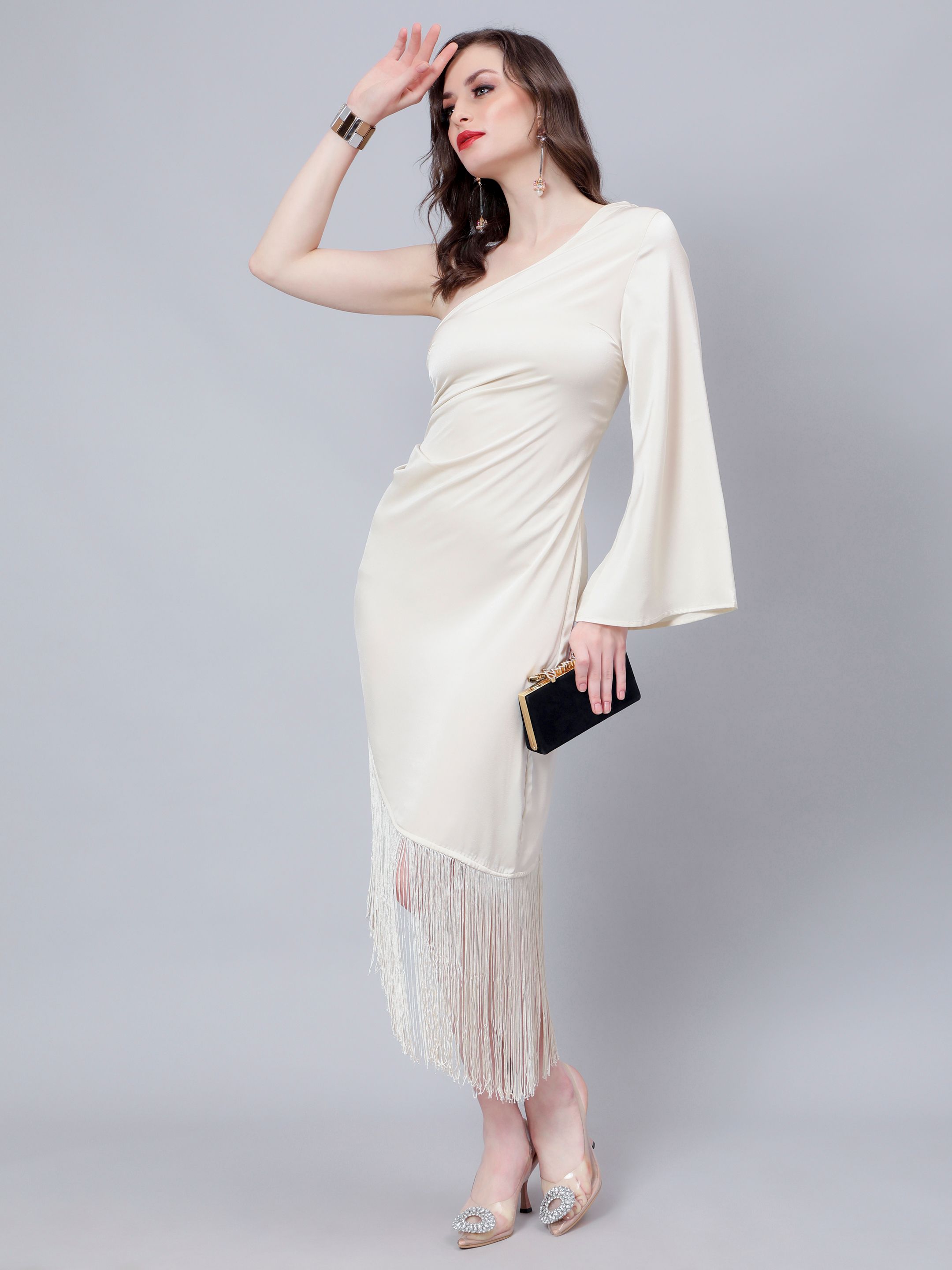 Fringe-Trimmed Party Dress