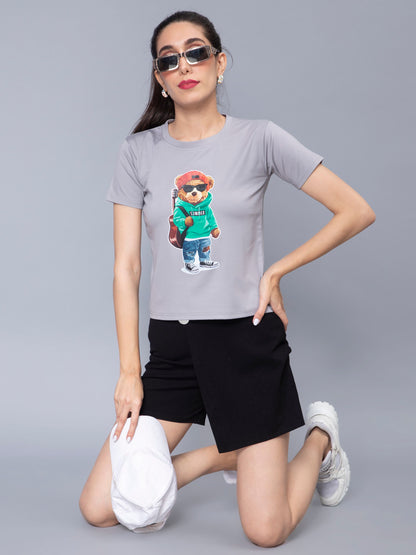 Rockstar Bear Print T-Shirt