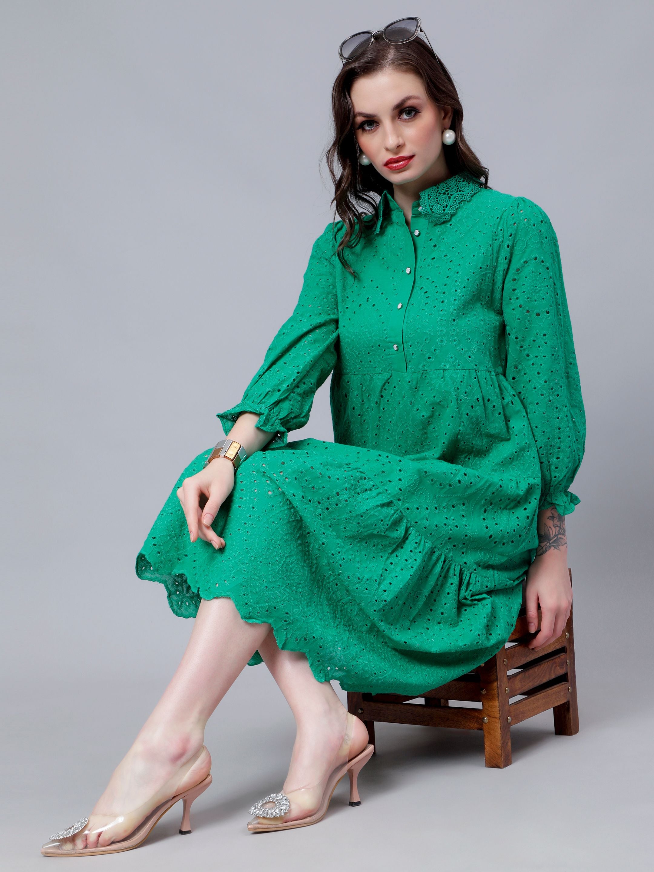 Hollow Hook Chicken Dress