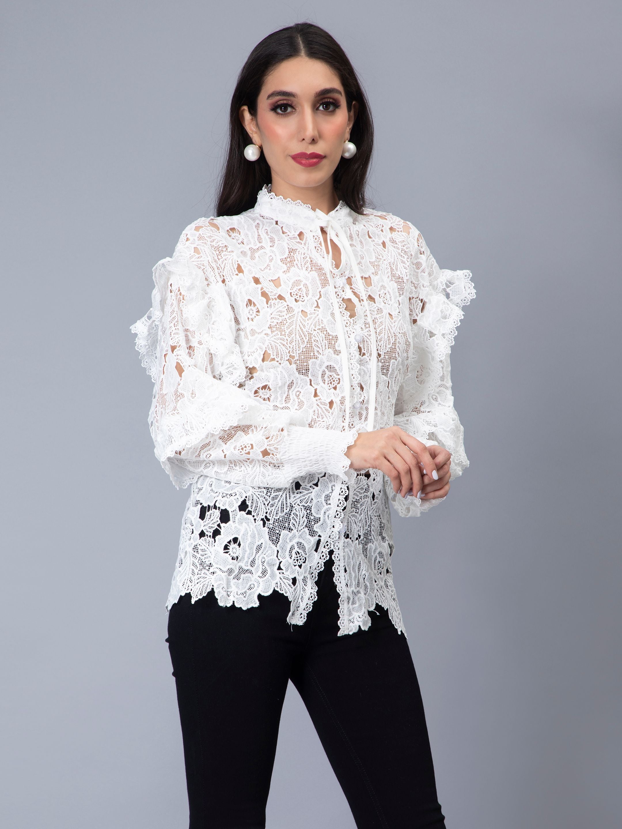 Lace Oversize Shirt