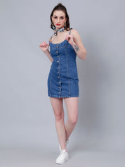 Buttoned Denim Dress