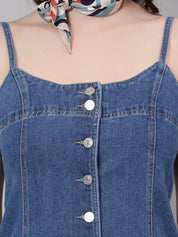 Buttoned Denim Dress