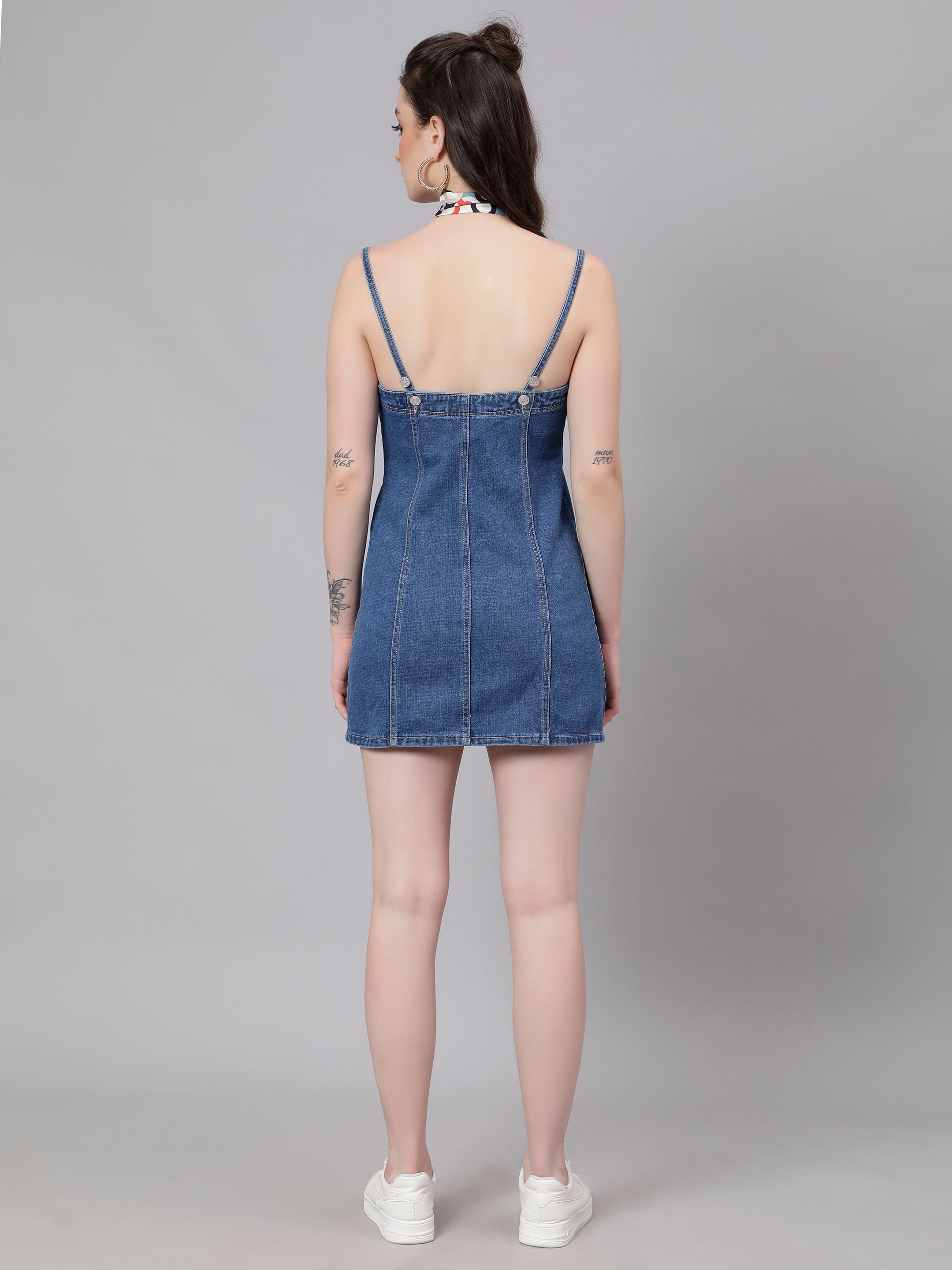 Buttoned Denim Dress