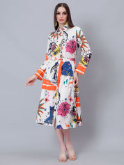 Galaxy Printed Shirt Dress