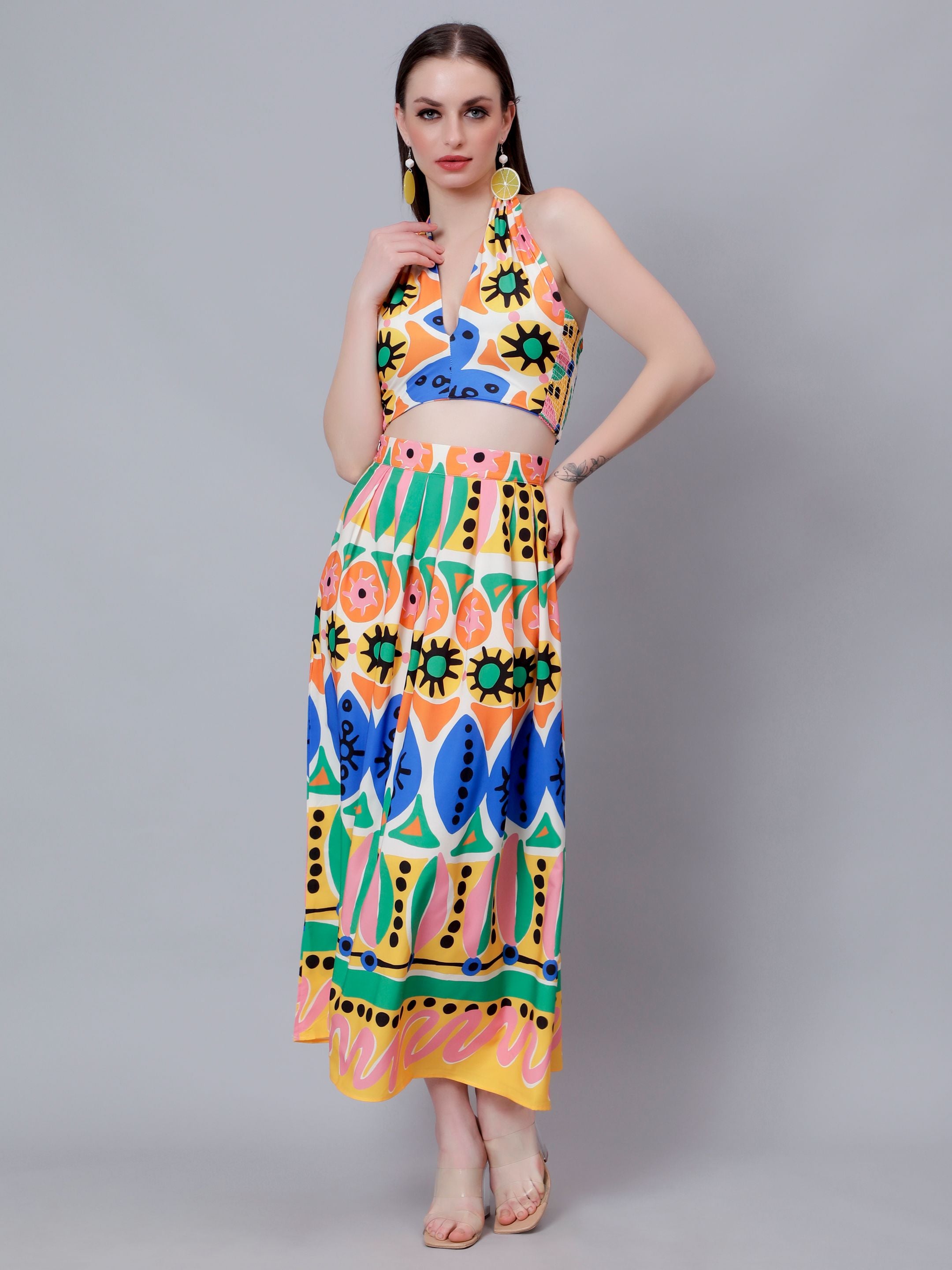 Tropical Skirt and Top Set
