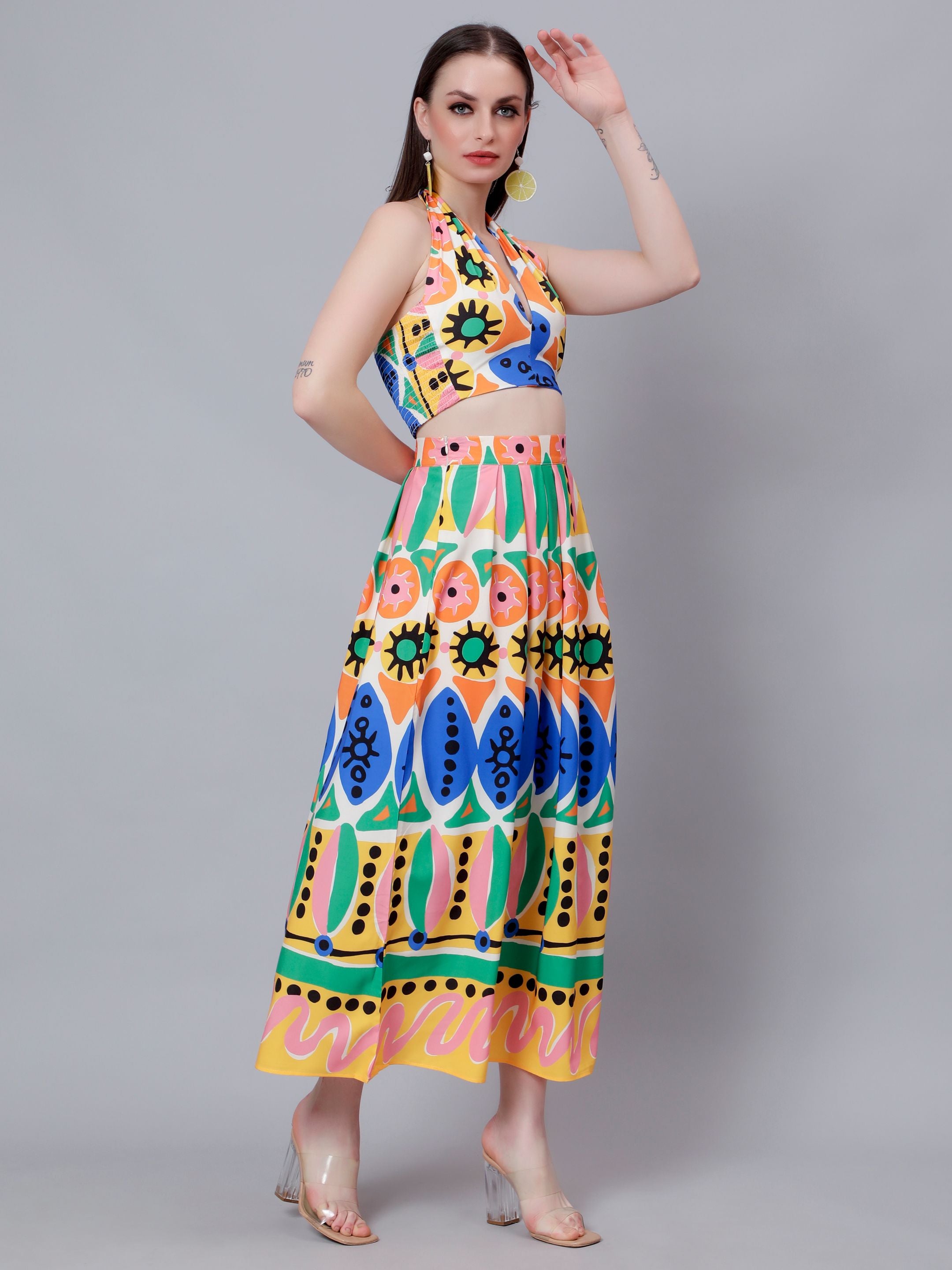 Tropical Skirt and Top Set