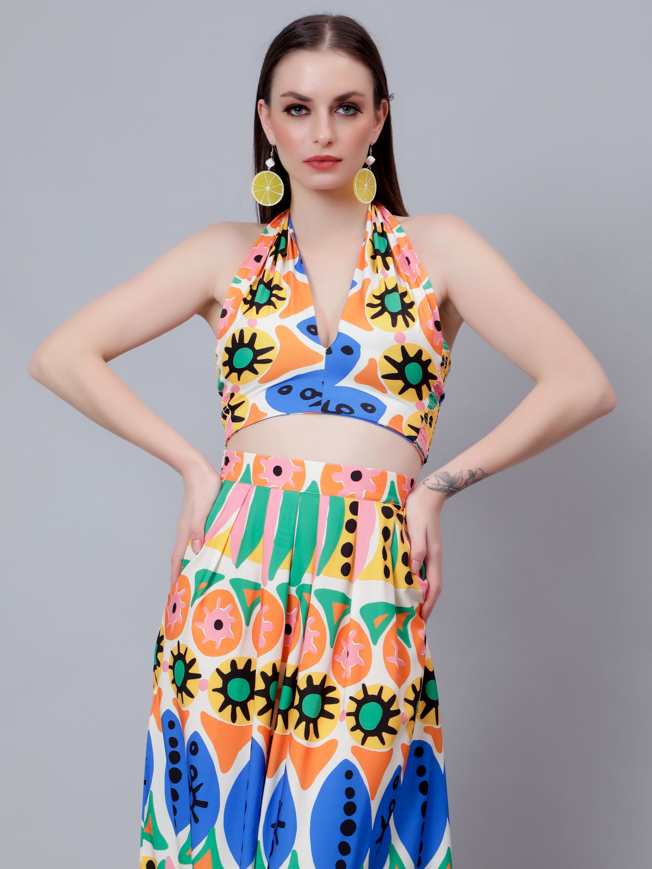 Tropical Skirt and Top Set
