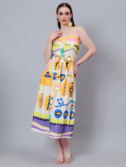 Printed Summer Midi Dress