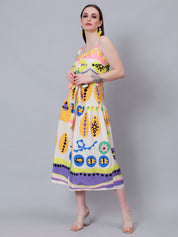 Printed Summer Midi Dress