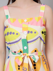 Printed Summer Midi Dress