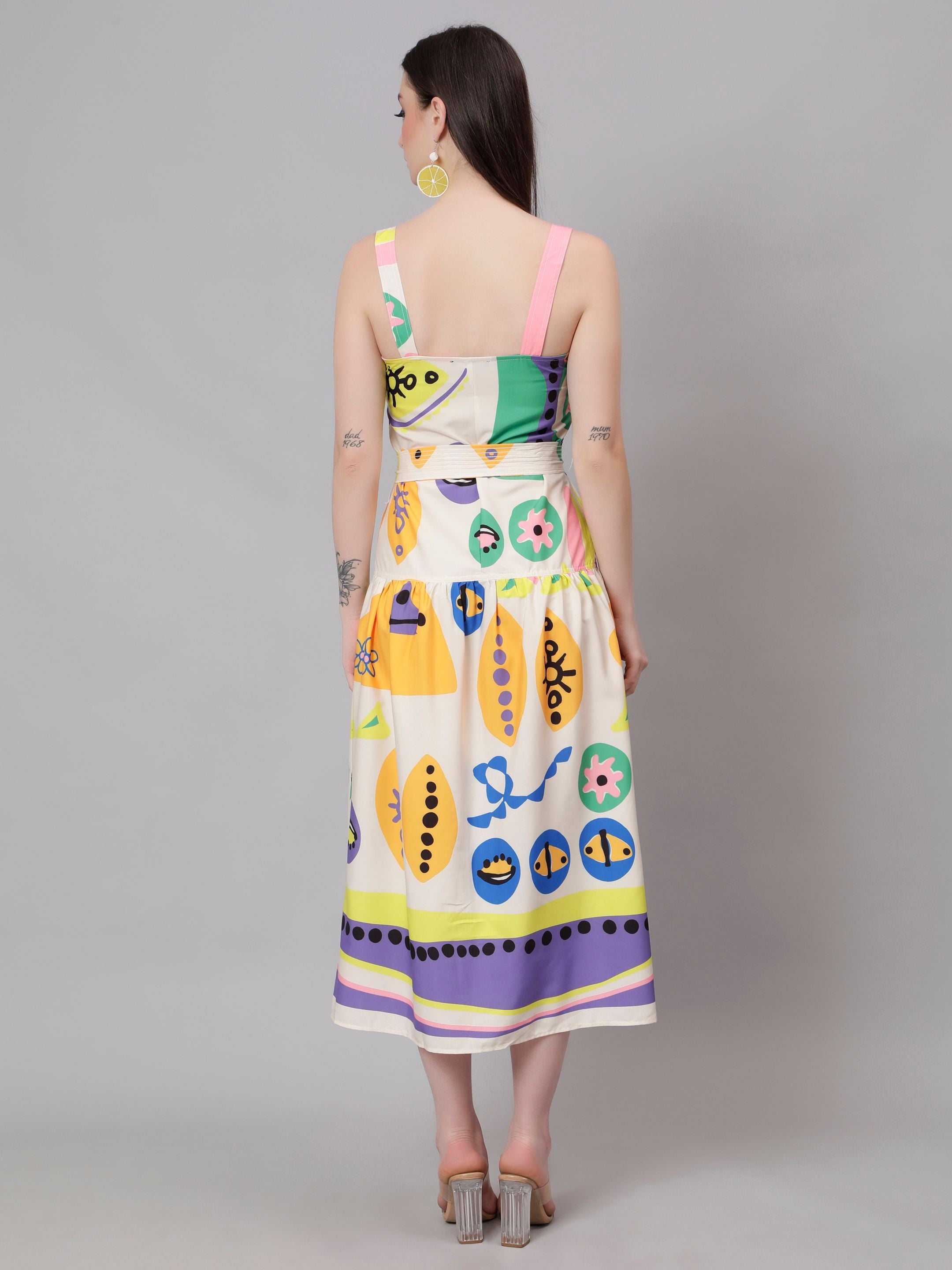 Printed Summer Midi Dress