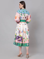 Mystic Animal Printed Shirt Dress