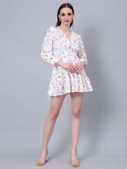Ditsy Floral Print Mini Dress