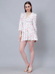 Ditsy Floral Print Mini Dress