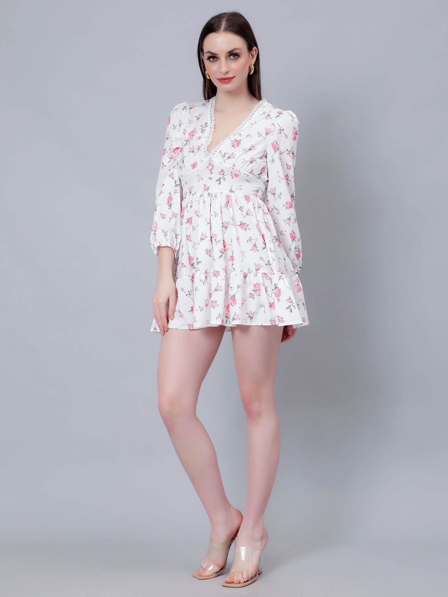 Ditsy Floral Print Mini Dress