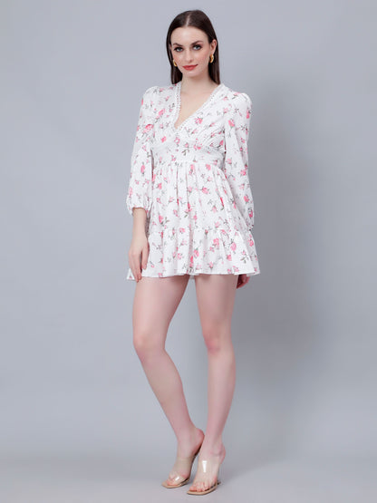 Ditsy Floral Print Mini Dress