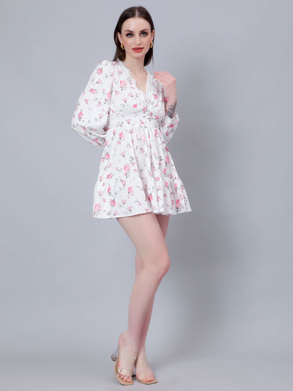 Ditsy Floral Print Mini Dress